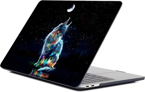 Miniatura 22 de para MacBook Pro de 13 Pulgadas Versión 2013-2015 Modelo A1425/A1502 Estuche para Computadora Negro, Estuche Rígido para Laptop de Patrón Premium