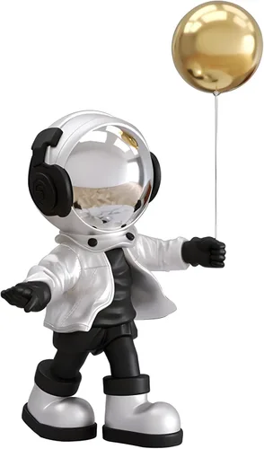 Figura de astronauta, escultura de hombre espacial de resina con asa, para decoración de mesa del hogar, estantería, sala de estudio, decoración de
