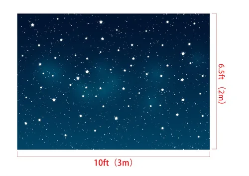 Miniatura 4 de Kate Fondos de fotografía de cielo nocturno de 10 x 6.5 pies, fondo de estrellas blancas brillantes, fondo de microfibra de fantasía para estudio