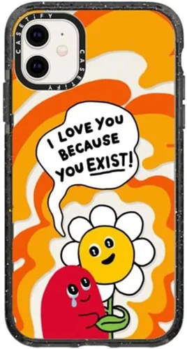 Miniatura 38 de CASETiFY Impact - Funda para iPhone 11 - Flower Power Retro - Negro Transparente
