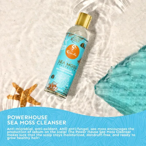 Miniatura 3 de Curls Sea Moss Powerhouse Limpiador para el cabello, champú desintoxicante natural, promueve la salud del cuero cabelludo, evita daños