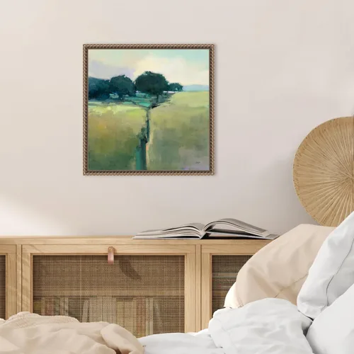 Miniatura 5 de Amanti Art Lienzo enmarcado para pared, 16 x 16 pulgadas, prado escénico de Julia Purinton, lienzo enmarcado para pared, obras de arte de paisajes