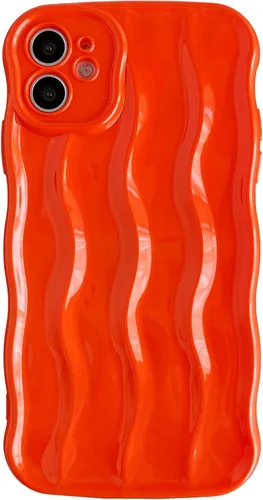 Miniatura 9 de Caseative Funda para iPhone 11, diseño de ondas rizadas, suave, compatible con iPhone (azul, iPhone 11)