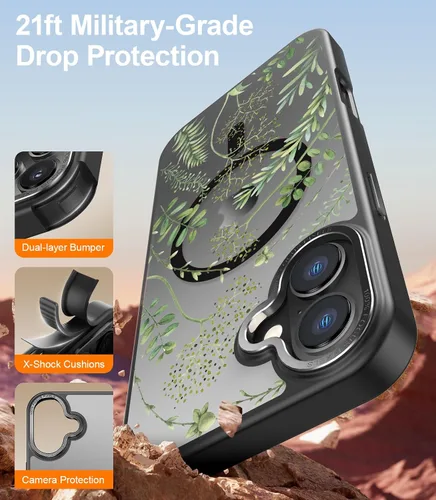 Miniatura 109 de Goodon para iPhone 15 Pro Max con protector de pantalla de privacidad, compatible con Magsafe, funda translúcida mate a prueba de golpes - Linda