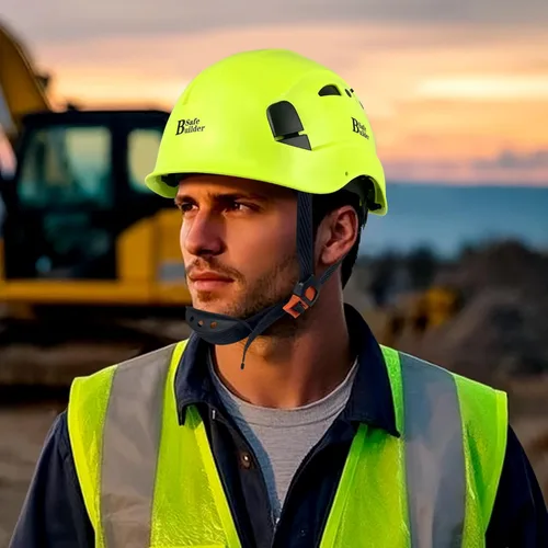 Miniatura 8 de SAFEBUILDER Casco de seguridad industrial con visera Casco duro ABS con visera Ventilación ajustable Casco de construcción Protección para la cabeza