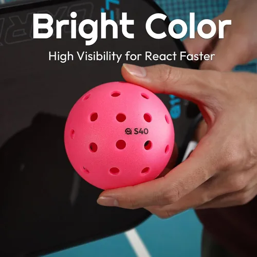 Miniatura 4 de A11N S40 - Pelotas de pickleball para exteriores, aprobadas por Pickleball de Estados Unidos para jugar en torneos, paquete de 3/6/12/50, verde