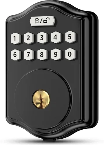 Miniatura 8 de Cerradura de puerta de entrada sin llave con código, guía de voz para teclado electrónico, cerraduras inteligentes para puerta delantera, fácil