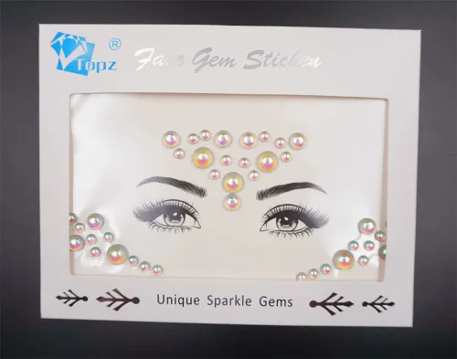 Miniatura 6 de Joyas de cara que brillan en la oscuridad, cristal de Halloween, tatuaje temporal, gemas de diamantes de imitación, cuerpo fluorescente, joyas