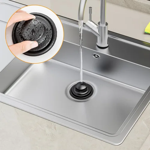 Miniatura 7 de Huntorny 2 Piezas Colador y Tapón de Drenaje para Fregadero de Cocina, Atrapador de Drenaje y Protector de Drenaje para Fregadero de Cocina, Tapón