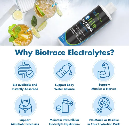 Miniatura 3 de BioTrace Gotas de electrolitos iónicos Elite 0 calorías 0 azúcar 0 carbohidratos Hidratación rápida, resistencia, energía, recuperación muscular
