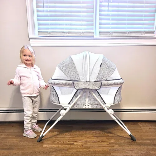 Miniatura 7 de Dream On Me Karley Plus- Moisés portátil para bebé en gris pálido