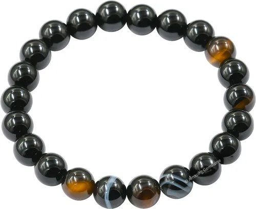 Miniatura 179 de Amazing Gemstone Pulsera de cristal para mujeres y hombres, pulsera de cristal curativo de protección, pulsera elástica con cuentas de piedras