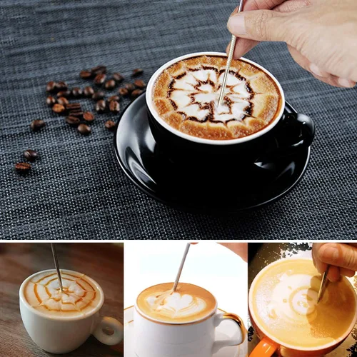 Miniatura 7 de HOOMIL Jarra de espuma de leche, jarra de acero inoxidable de 12 oz/20 oz/32 onzas, jarra de vaporizador de leche para máquina de espresso, café
