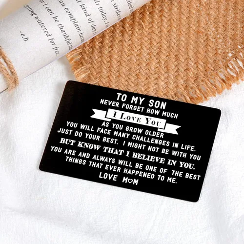 Miniatura 5 de Cesta de Pascua para adolescentes y niños, tarjeta inspiradora para mi hijo, tarjeta de billetera para adolescentes, niños, hombres, Navidad