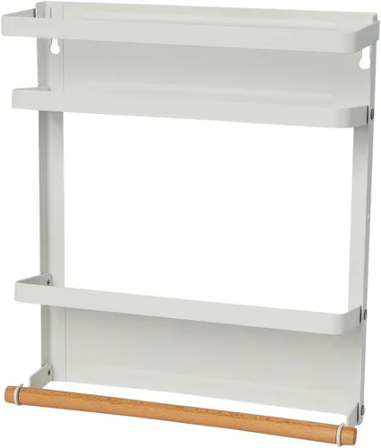 Miniatura 9 de Household Essentials Organizador de especias magnético de metal, color blanco