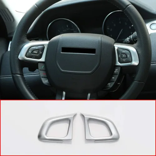 Miniatura 4 de Cubierta de interruptor de botón de volante de coche ABS cromado para Land Rover Range Rover Evoque 2012-2017