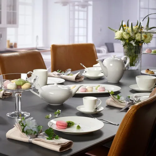 Miniatura 3 de Villeroy & Boch Signature Collection - Taza de té Anmut, porcelana de hueso premium, fabricada en Alemania, capacidad de 6.75 onzas, color blanco