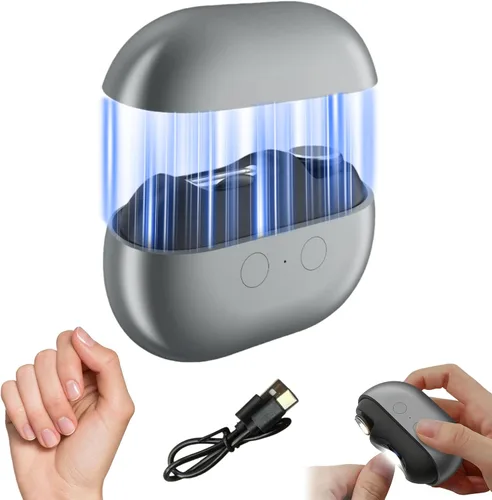 Fanyil - Cortaúñas de fácil clip, cortaúñas inteligente, cortaúñas eléctrico, cortador de uñas automático 3 en 1, pulidor y almacenamiento de clips