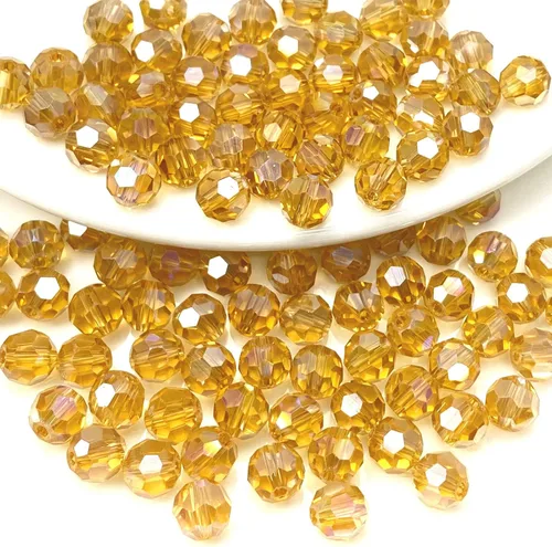 Miniatura 12 de 400 cuentas redondas de cristal de 0.157 pulgadas (0.157 in), espaciador facetado, cuentas de color AB para hacer joyas, manualidades, collares