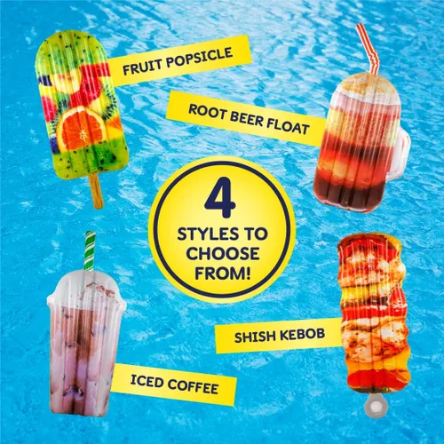 Miniatura 6 de Flotador de paletas de frutas y fideos – Tubo flotante de piscina, balsas inflables para niños y adultos – Flotador grande para natación en la playa