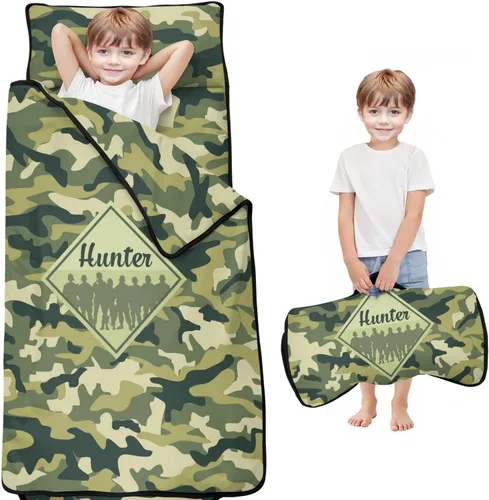 Juego de alfombrillas personalizadas para siesta de autos de dibujos animados con nombre, saco de dormir para niños, colchón de cama para niños y