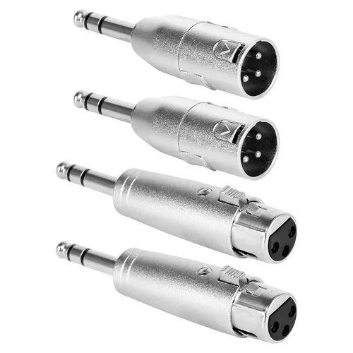 Miniatura 11 de Adaptador TRS de 1/4" a XLR 2 paquete - Adaptadores XLR macho y hembra de 6.35mm 1/4