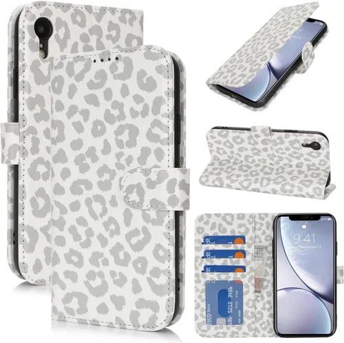 Miniatura 12 de Funda tipo cartera para iPhone XR con tarjetero, para iPhone Xr para mujeres y hombres, piel sintética a prueba de golpes con hebilla magnética