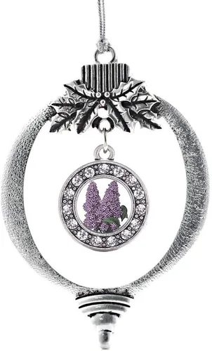 Miniatura 33 de Inspired Silver - Bonita bandera estadounidense - Adorno de Navidad plateado - Adorno de árbol de Navidad con dije circular con circonita cúbica