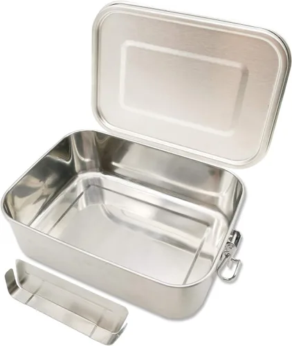 Miniatura 10 de UPTRUST Contenedor Bento de acero inoxidable a prueba de fugas para el almuerzo, lonchera Bento de 40 onzas para niños o adultos, caja de embalaje