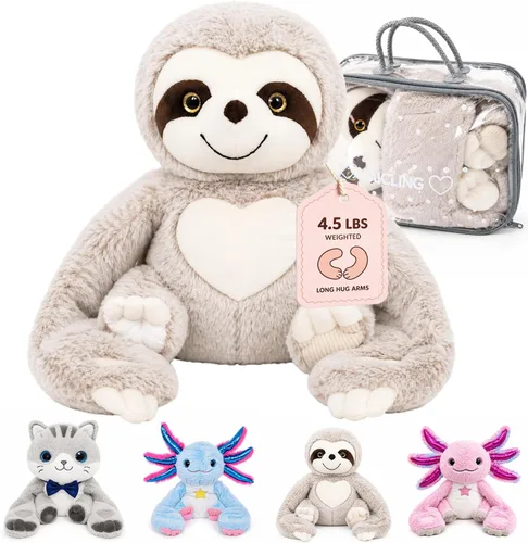 Miniatura 9 de Micling Animal de Peluche con Peso - Ajolote Azul 4.5 libras, Ideal para Necesidades Sensoriales, Autismo y Ansiedad Comodidad y Relajación tanto