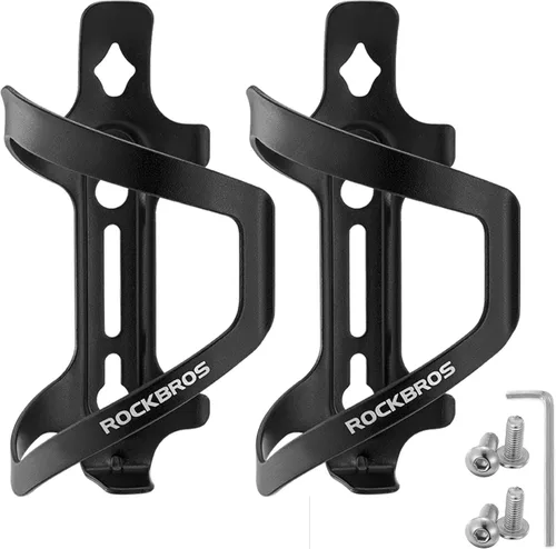 ROCKBROS Soporte para botella de agua para bicicleta, jaula de aleación de aluminio, soportes de jaula de botella de agua para bicicleta, soporte 2