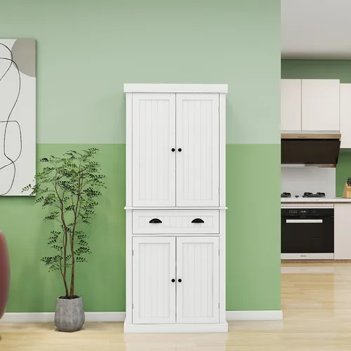 Miniatura 5 de Gabinete de despensa de cocina independiente de 72 pulgadas, armario de almacenamiento alto con puertas y estantes para cocina, armario de cocina