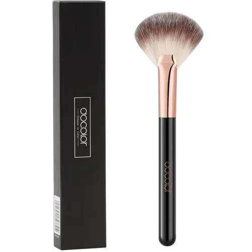 Miniatura 11 de Docolor Brocha profesional para maquillaje facial Kabuki, herramienta cosmética de pelo sintético de alta calidad, cepillo de ventilador Red BULL