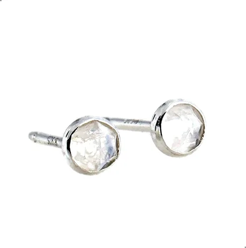 Miniatura 43 de Aretes pequeños de plata de ley para cartílago, tragus, hélix, múltiples piercings hipoalergénicos, piedra natal para mujer, juego de bisel