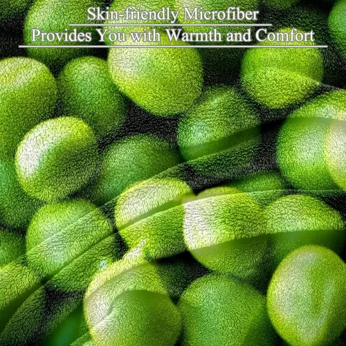 Miniatura 2 de Green Peas - Manta de franela de verduras ultra suave y acogedora manta de felpa para sofá, silla, sala de estar, aire acondicionado, mantas frescas