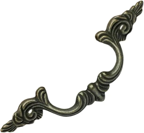 Tiradores de bronce para cajones de gabinete de 3.7 pulgadas, tiradores de lazo europeo vintage, accesorios de gabinete de aleación de zinc para