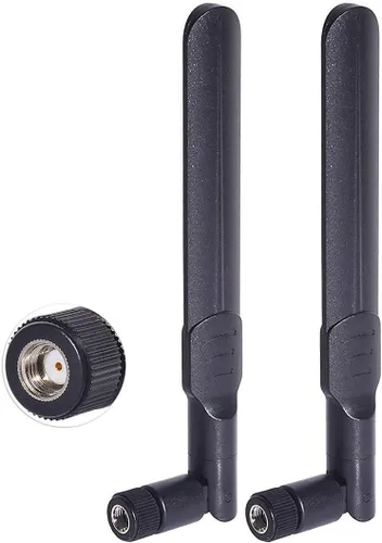 Bingfu Antena de doble banda WiFi 2.4GHz 5GHz 5.8GHz 8dBi MIMO RP-SMA Macho Antena (paquete de 2) para enrutador WiFi, tarjeta de red inalámbrica,