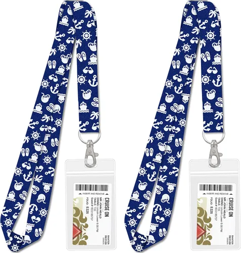 Miniatura 14 de Cruise On Cordones para tarjetas de crucero (paquete de 2) en 2026 y 2027, cordón de crucero con soporte para identificación, tarjeta de Blanco
