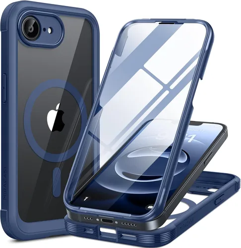 Miniatura 146 de Miracase Funda para iPhone 13 de 6.1 pulgadas, [sin burbujas] funda de teléfono de cuerpo completo con pantalla de vidrio completa integrada, sin