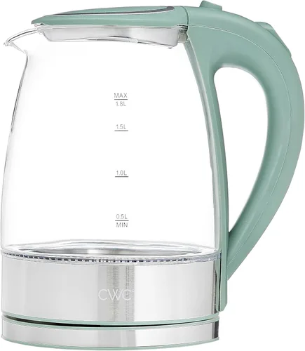Miniatura 10 de COOK WITH COLOR Hervidor de té eléctrico, caldera de agua caliente inalámbrica de 1.8 L, hervidor rápido de 1200 W, apagado automático y protección