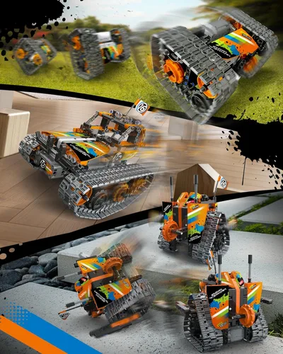 Miniatura 3 de Opmind Kit de Construcción de Control Remoto STEM 5 en 1, Set de Proyectos de Bloques Erector de 392 Piezas, Juguetes para Niños de 8 a 12 Años
