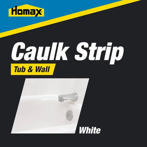Miniatura 3 de Homax Tira de calafateo extra ancha para bañera y pared, color blanco, 1-5/8 pulgadas x 11 pies