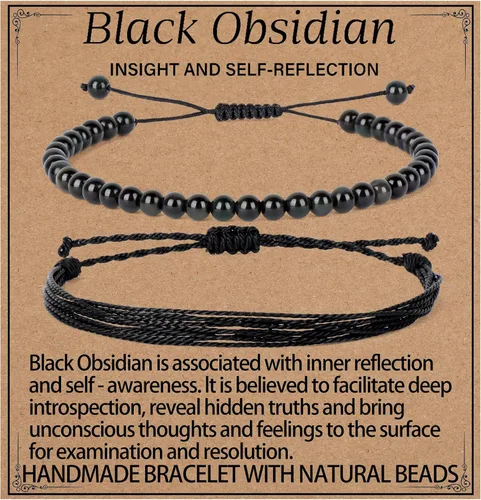 Miniatura 101 de LPBeads Pulsera de piedra natural hecha a mano de tamaño ajustable