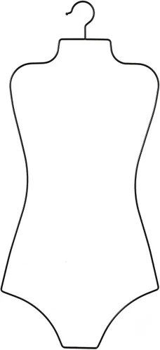 Miniatura 8 de Perchas de metal para bikini, ropa interior versátil, colgador de exhibición, 10 unidades, acabado plateado Plata