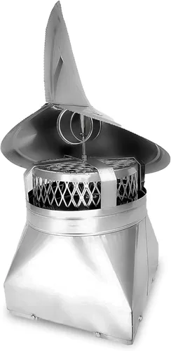 CHIMCARE - Tapa de chimenea direccional de viento, tapa de acero inoxidable de alta calidad de 9 x 9 pulgadas para baldosas de combustión