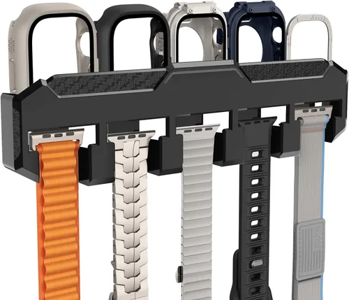FULLIFE Compatible con 15 ranuras para Apple Watch, organizador de correa y 5 ranuras para Apple Watch, soporte para pulsera, caja de reloj para