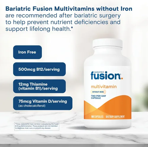 Miniatura 5 de Bariatric Fusion Multivitamínico bariátrico sin hierro Pacientes poscirugía bariátrica Vitamina bariátrica sin hierro para bypass gástrico