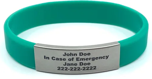 Miniatura 14 de Pulsera de identificación médica personalizada - Pulsera de seguridad para personas mayores grabada personalizada - Alerta de Alzheimer