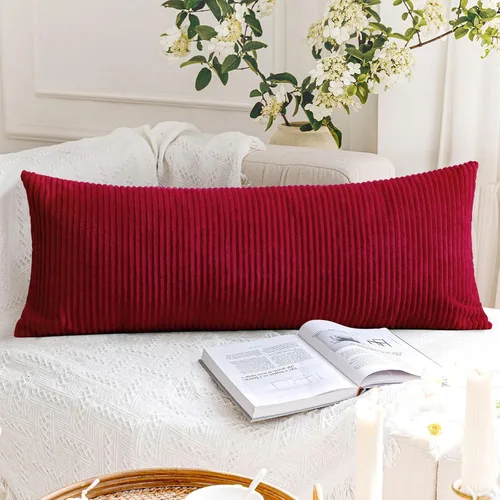 Miniatura 272 de Artscope Fundas de Almohada de Pana a Rayas Acogedoras Súper Suaves Decorativas Cuadradas Fundas de Cojín para Sofá Sillón Dormitorio Decoración
