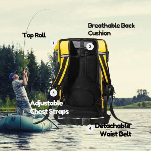 Miniatura 3 de Mochila impermeable con bolsa seca para kayak, mochila impermeable con tapa enrollable para kayak, bolsa seca flotante para actividades al aire